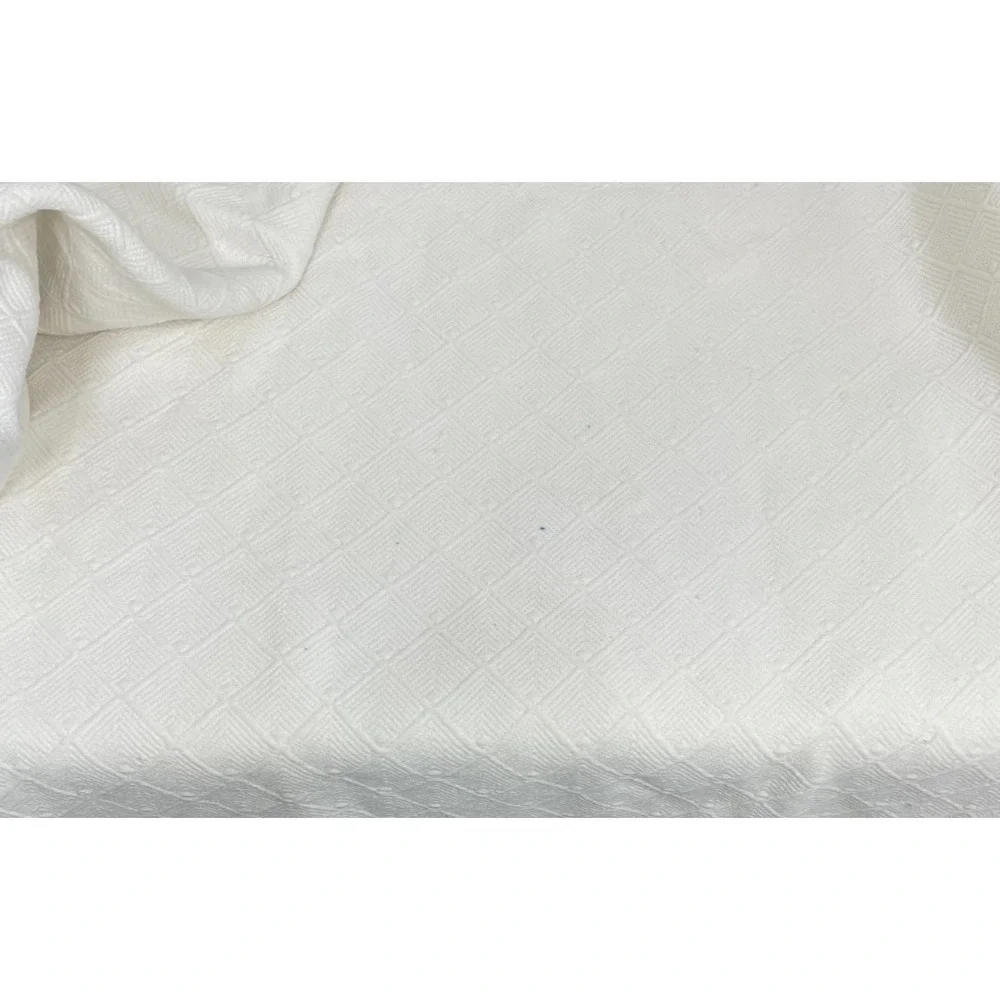 Peacock Alley Quilt Coverlet Bedspread Ivory Cream Egyptian Cotton Twin 95x81